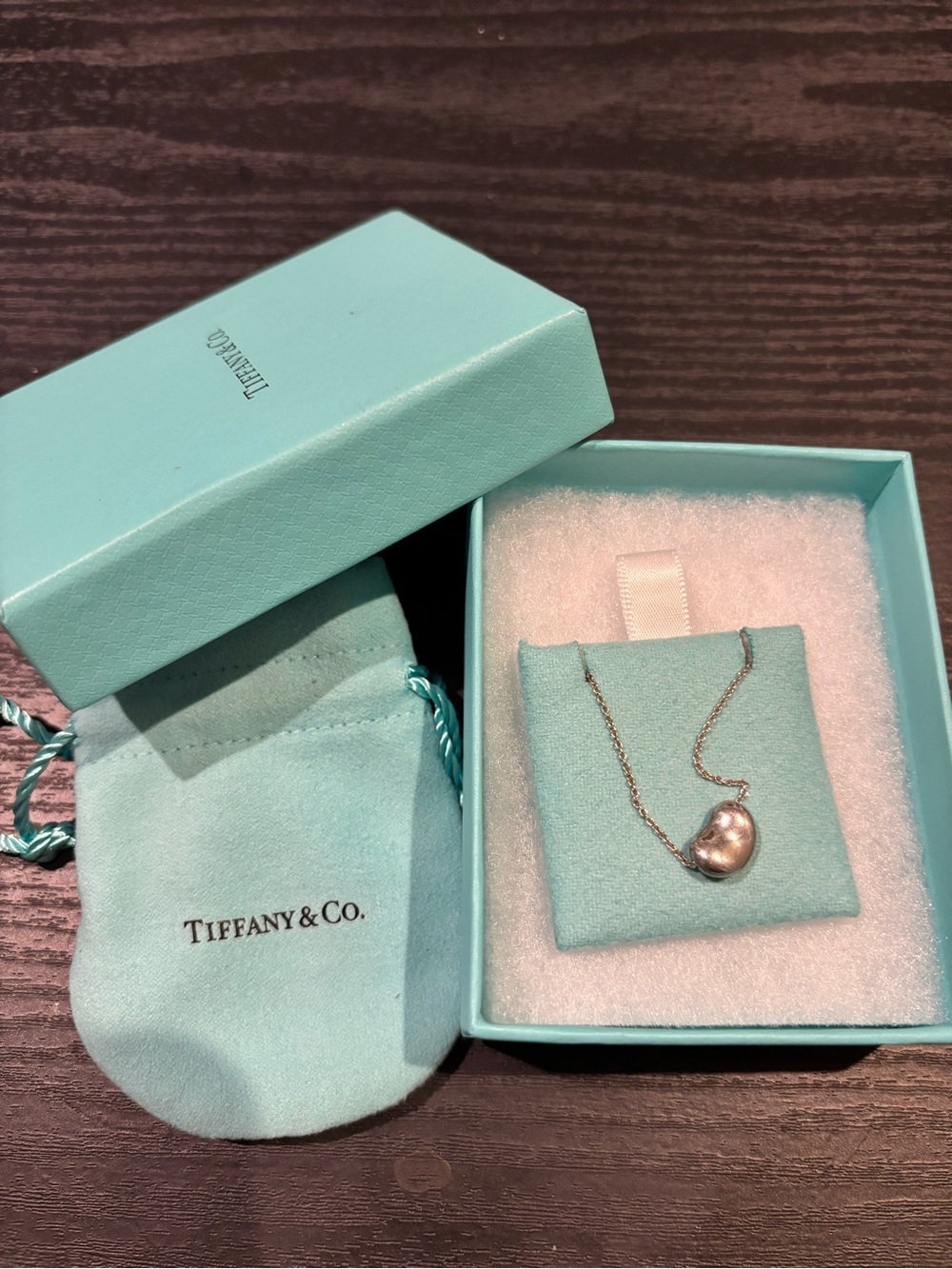 Tiffany & Co. Elsa Peretti Bean Pendant Necklace 9mm